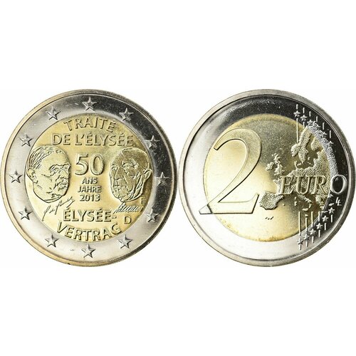 Германия 2 евро, 2013 50 лет подписанию Елисейского договора