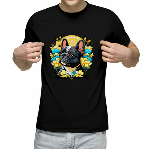 Футболка Us Basic, размер L, черный мужская футболка сердитый французский бульдог собачка 2xl желтый