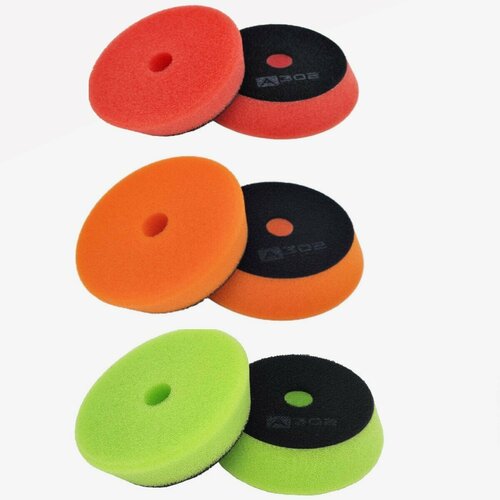 Набор полировальных кругов 75/25 мм Ультрамягкий + Полутвердый + Твердый