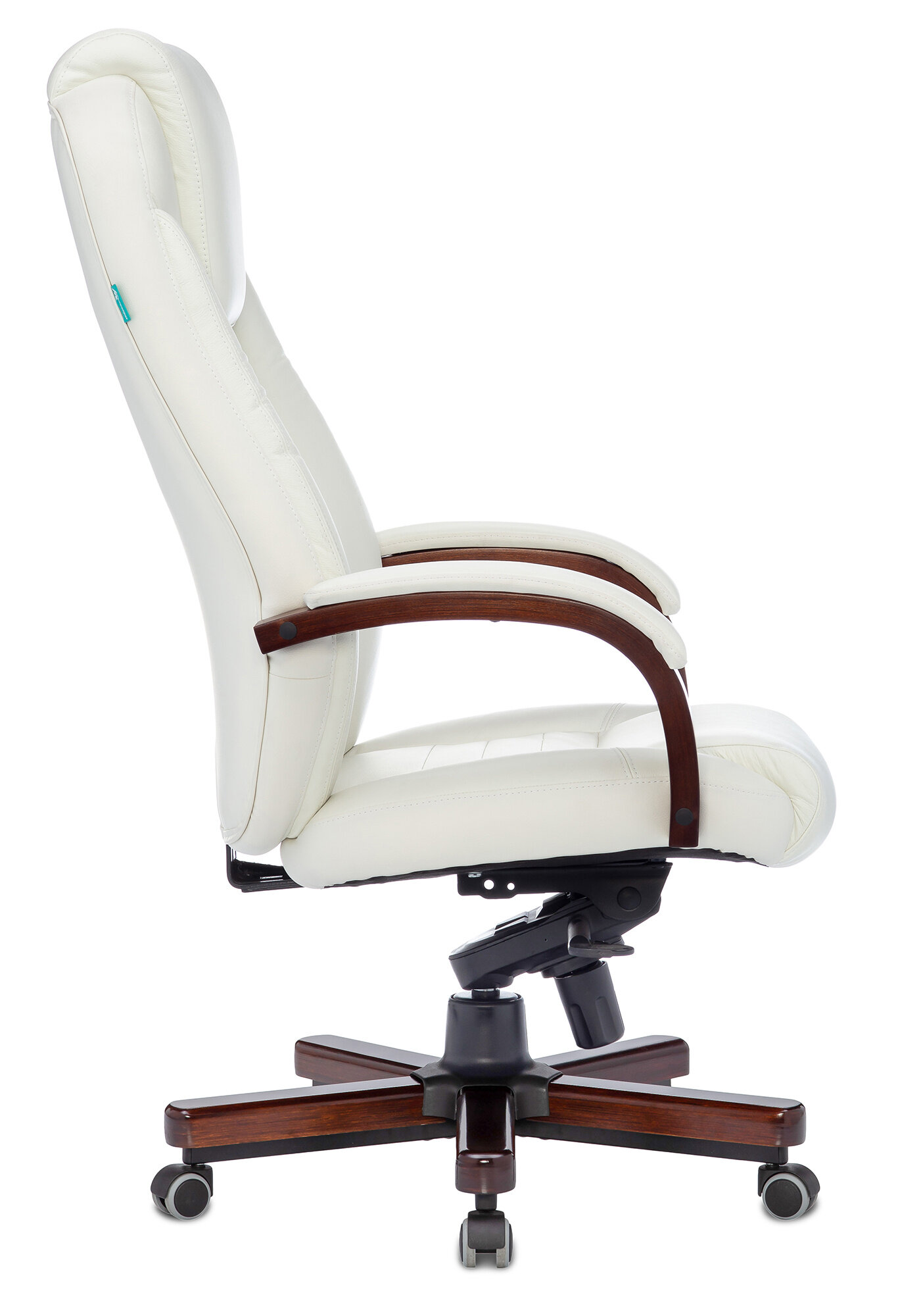 Компьютерное кресло Бюрократ T-9923WALNUT для руководителя, обивка: натуральная кожа, цвет: ivory — фото 1