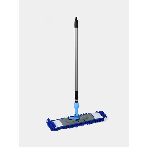 Швабра Happy Panda HP-M04 телескопическая 120 см с насадкой микрофибра Лапша Цвет Серый меланж 1180₽