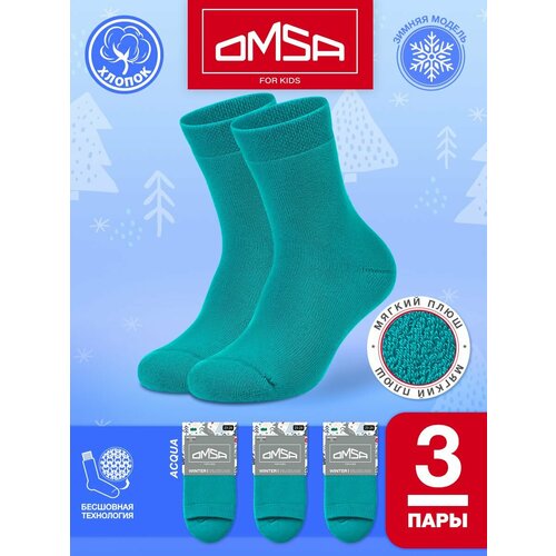 фото Носки omsa размер 35-38 (20-22), бирюзовый