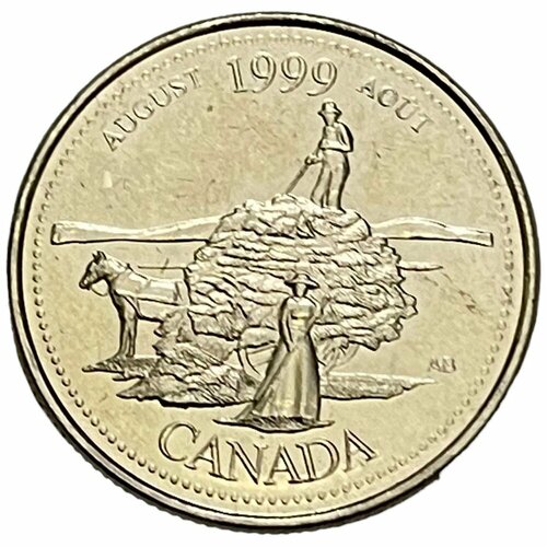 Канада 25 центов 1999 г. (Миллениум - Август, дух первооткрывателей)