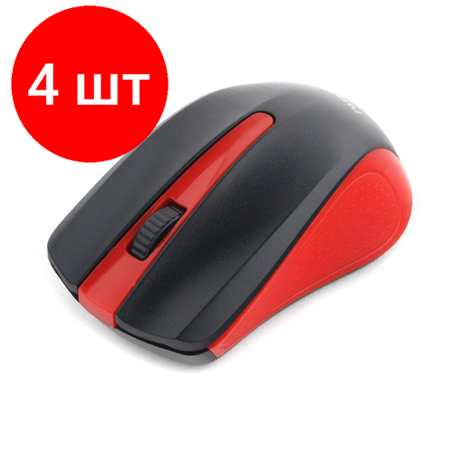 Комплект 4 штук Мышь компьютерная Гарнизон GMW-430R WLS чип X чернкрасн 1200dpi15759 398300₽
