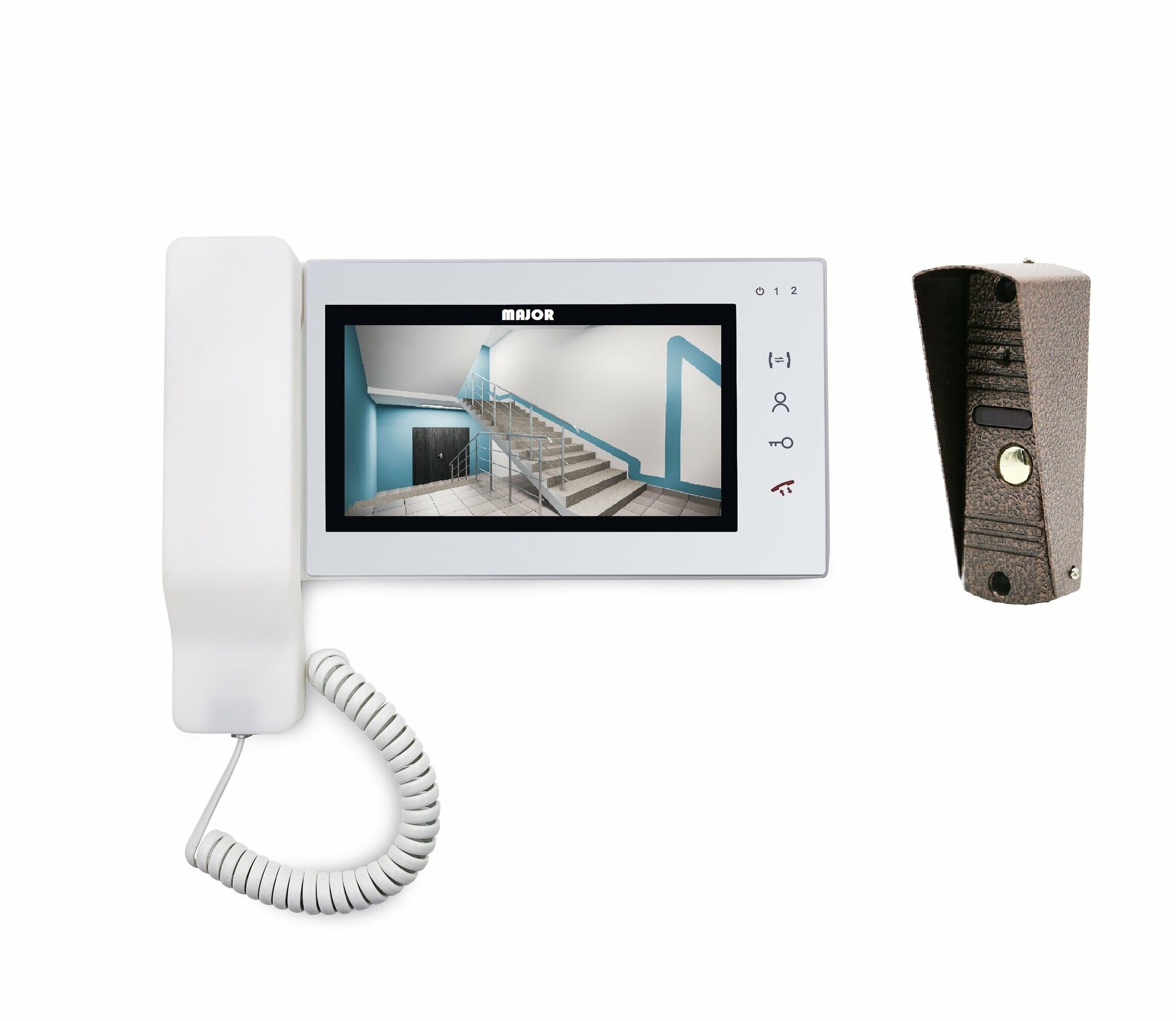 Комплект видеодомофона для дома с трубкой ALFA-T экран 7