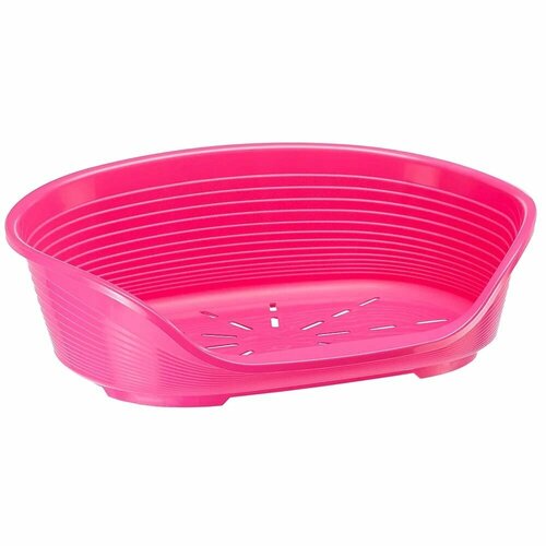 FERPLAST Лежак для собак и кошек Siesta Deluxe 4 пластиковый, розовый 45х21,5х61,5 см. (70204916)