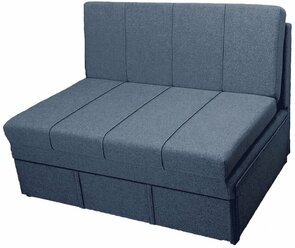 Диван-кровать StylChairs Сёма, ширина 140 см, без подлокотников, обивка ткань, цвет серо-синий