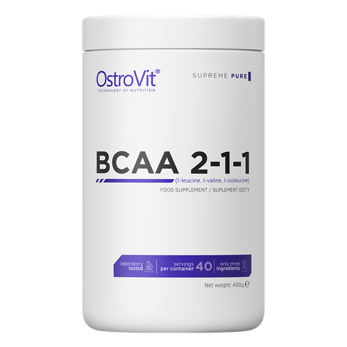 OstroVit BCAA 2:1:1 400 гр (OstroVit) Без вкуса аминокислоты ostrovit bcaa 8 1 1 400 г лимон