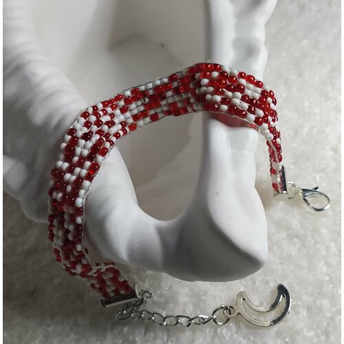 фото Плетеный браслет летнее настроение, 1 шт., размер 16 см, размер one size, белый fsb1