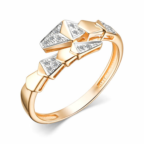фото Кольцо diamant online, золото, 585 проба, бриллиант, размер 17.5, бесцветный