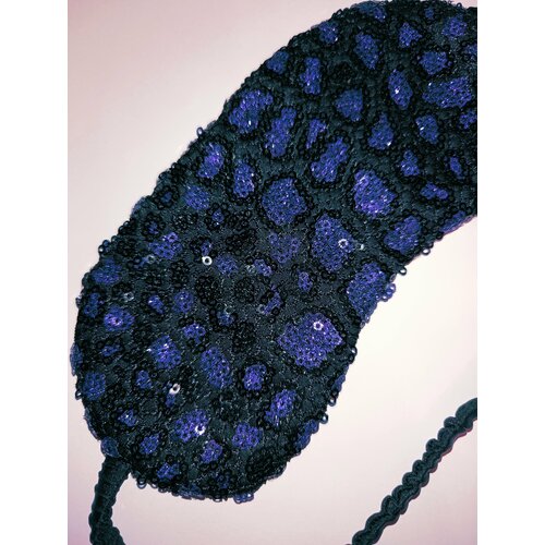 Маска для сна Lus'en, 1 шт., фиолетовый, черный