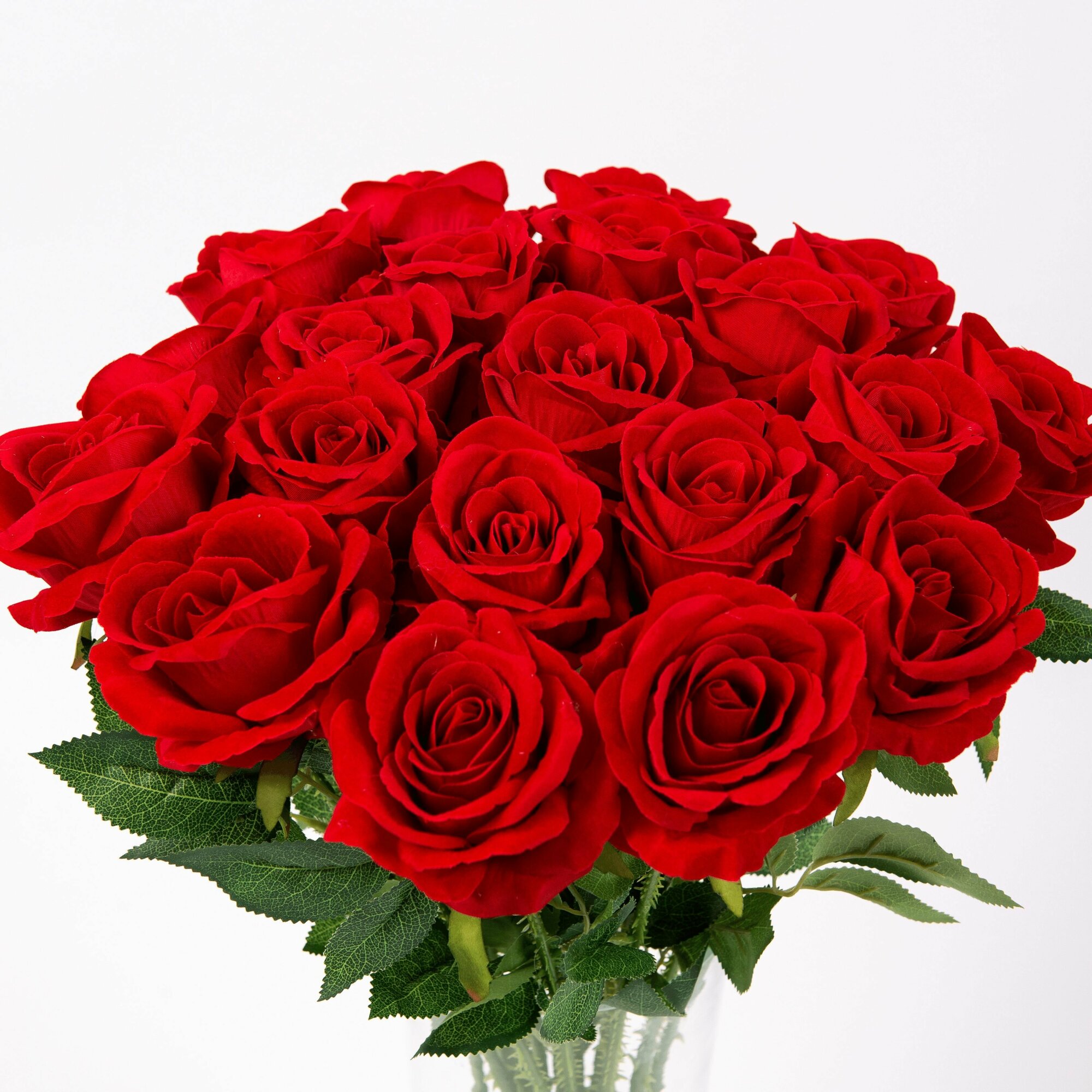 Розы искусственные 1 штука, букет бархатных роз