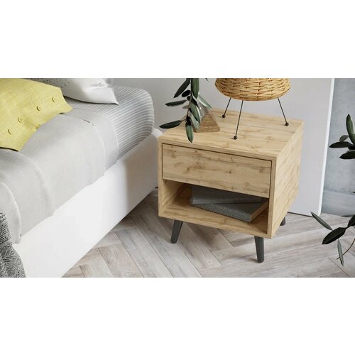 Прикроватная тумба Калифорния Хаук ТП02 Дуб Вотан 450х400х460 7120₽