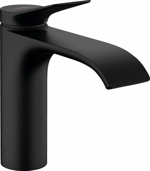 Смеситель Hansgrohe Vivenis для раковиня 75023670, CoolStart, 110 с донным клапаном, матовый черный