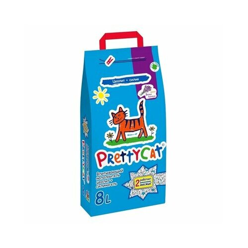 Наполнитель впитывающий «PrettyCat Naturel» цеолит + силикагель с ароматом лаванды, 8л, 4кг алёшкин кот наполнитель силикагель 8л