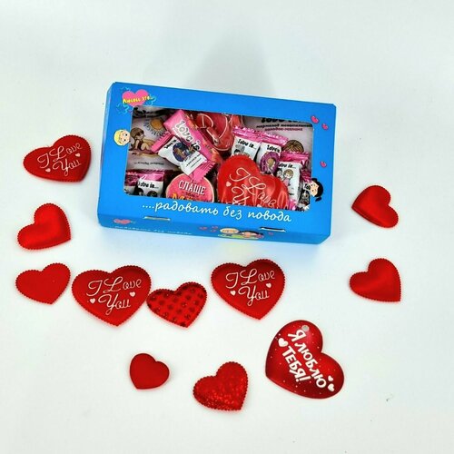 Сладкая валентинка, конфеты в коробке, подарок на день святого валентина конфеты ферреро роше 100 г т 8 сердце