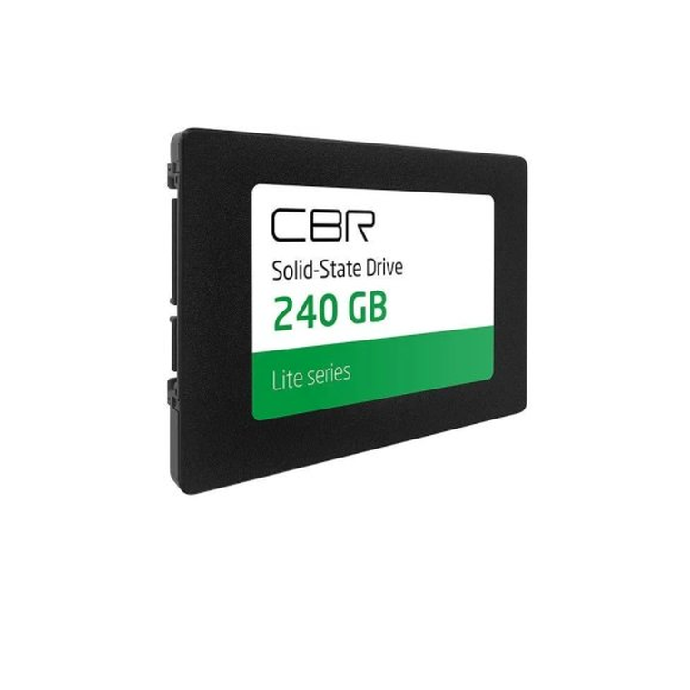 Накопитель SSD SATA 240GB CBR Lite 2.5", SATA III 6 Gbit/s, SM2259XT, 3D TLC NAND, R/W speed up to 550/520 MB/s, TBW (TB) 120 SSD-240GB-2.5-LT22