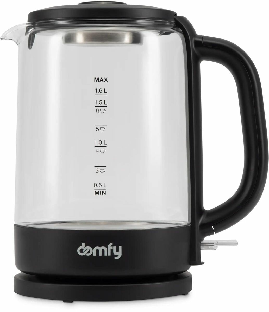 Чайник электрический DOMFY DSB-EK304, 2200Вт, черный