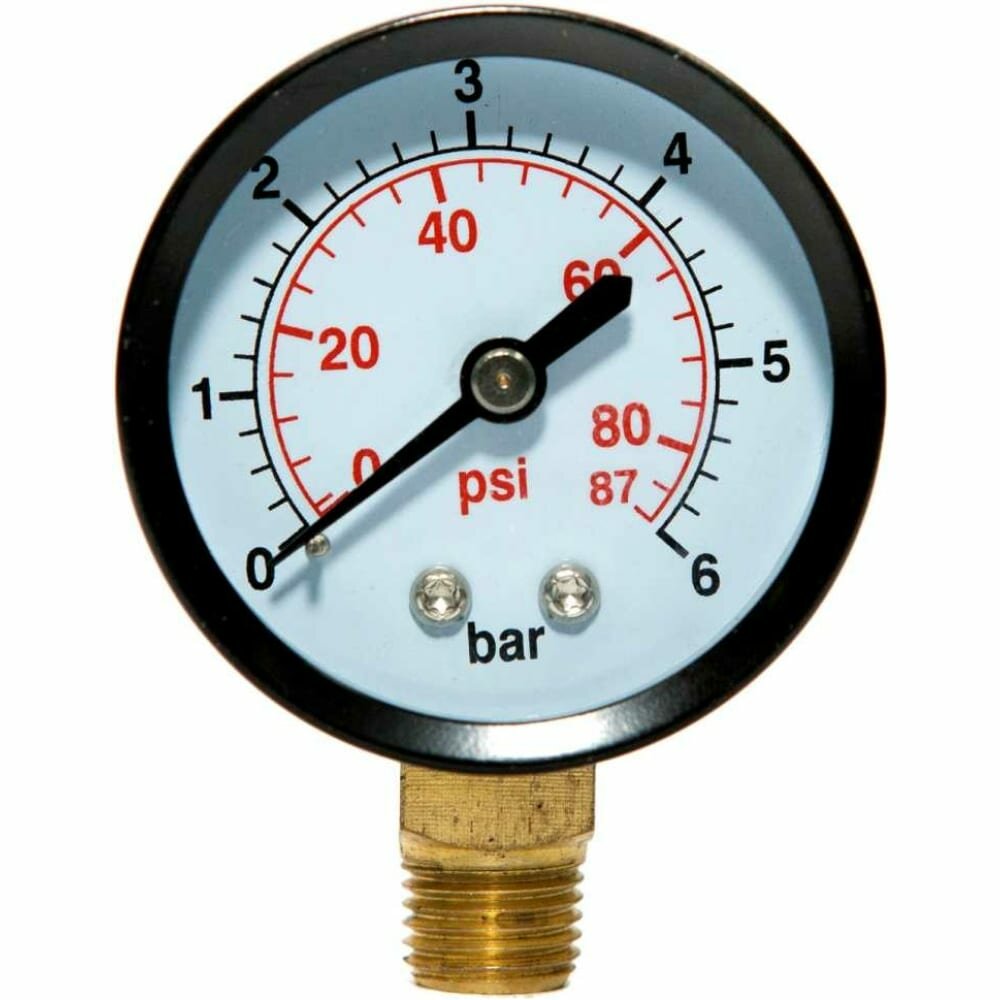 Манометр торцевой (аксиальный ) «Vodotok» KF-308 (6 бар 40мм -20+60ºС резьба наруж. 1/4)