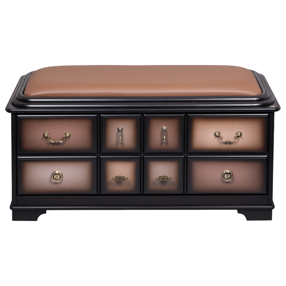 Банкетка Bogacho Пандора 2 с ящиком шоколадная цвет фасада шоколад