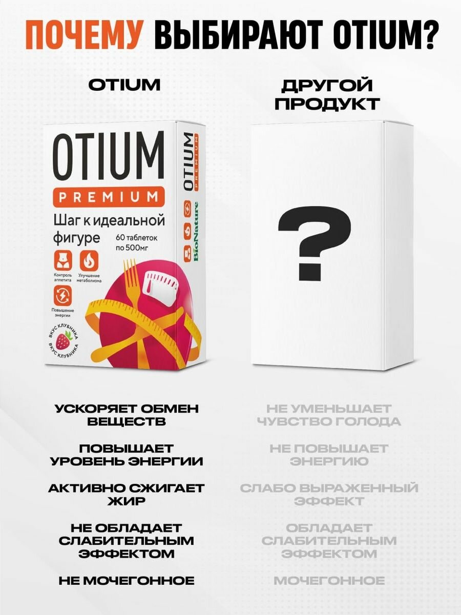 Таблетки для похудения Otium Premium, 60 таблеток