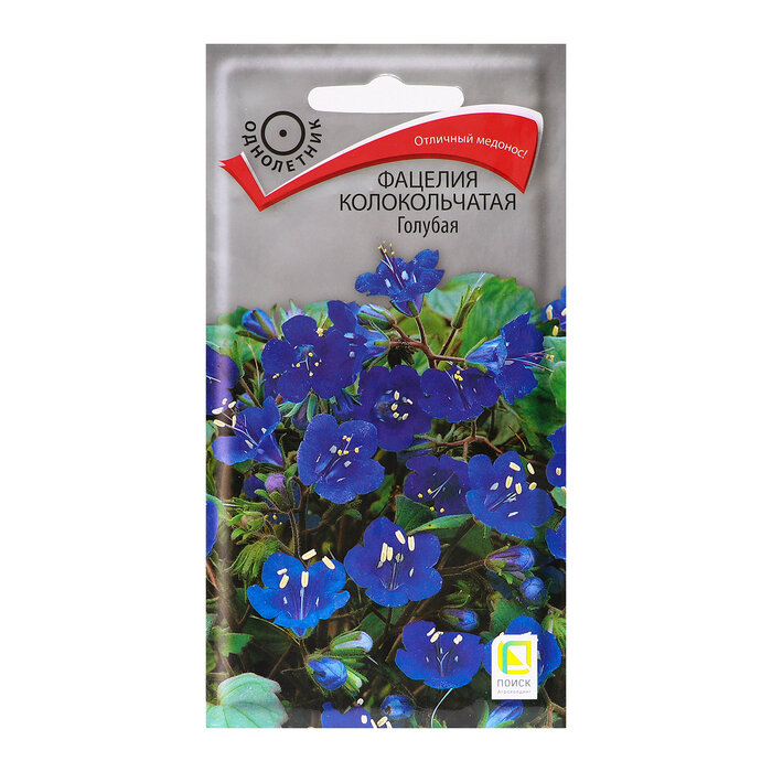 Семена цветов Фацелия Колокольчатая, Голубая, 0,5гр 3 шт