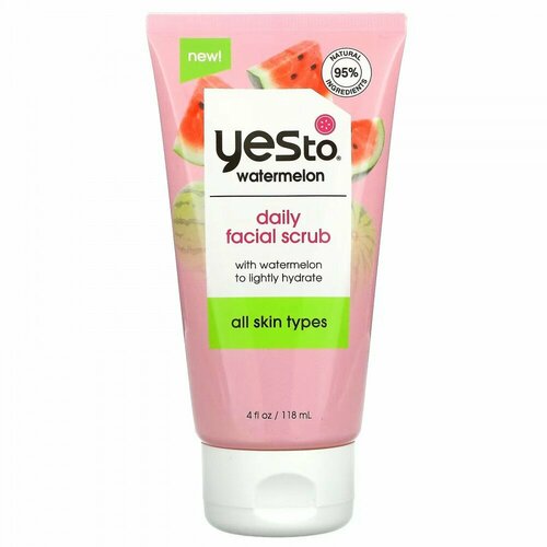 Yes To, Ежедневный скраб для лица, арбуз, 118 мл