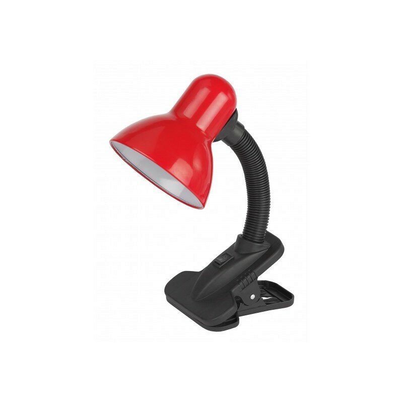 N-212-E27-40W-R Настольный светильник ЭРА N-212-E27-40W-R на прищепке красный, цена за 1 шт