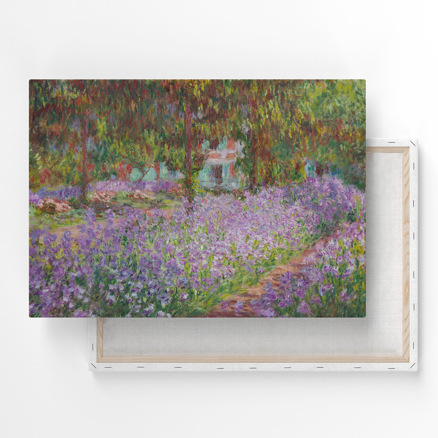 Картина на холсте, репродукция / Monet Claude - Клод Моне - Ирисы в саду Моне / Размер 30 x 40 см