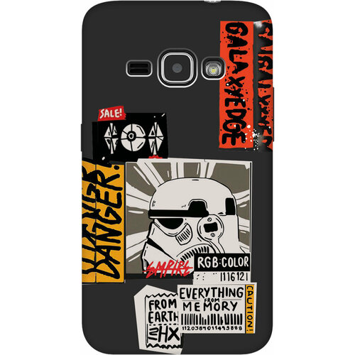 Матовый Soft Touch силиконовый чехол на Samsung Galaxy J1 (2016), Самсунг Джей 1 2016 с 3D принтом Stormtrooper Stickers черный матовый soft touch силиконовый чехол на samsung galaxy j1 2016 самсунг джей 1 2016 с 3d принтом gucci stickers черный