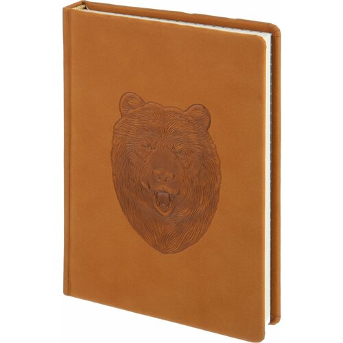 Ежедневник недатированный Attache Selection Animals, А5,160л, медведь, корич