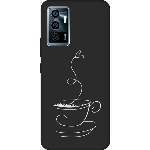 Матовый Soft Touch силиконовый чехол на Vivo V23e / Виво В23е с 3D принтом Coffee Love W черный матовый soft touch силиконовый чехол на vivo v23e виво в23е с 3d принтом fall in love черный