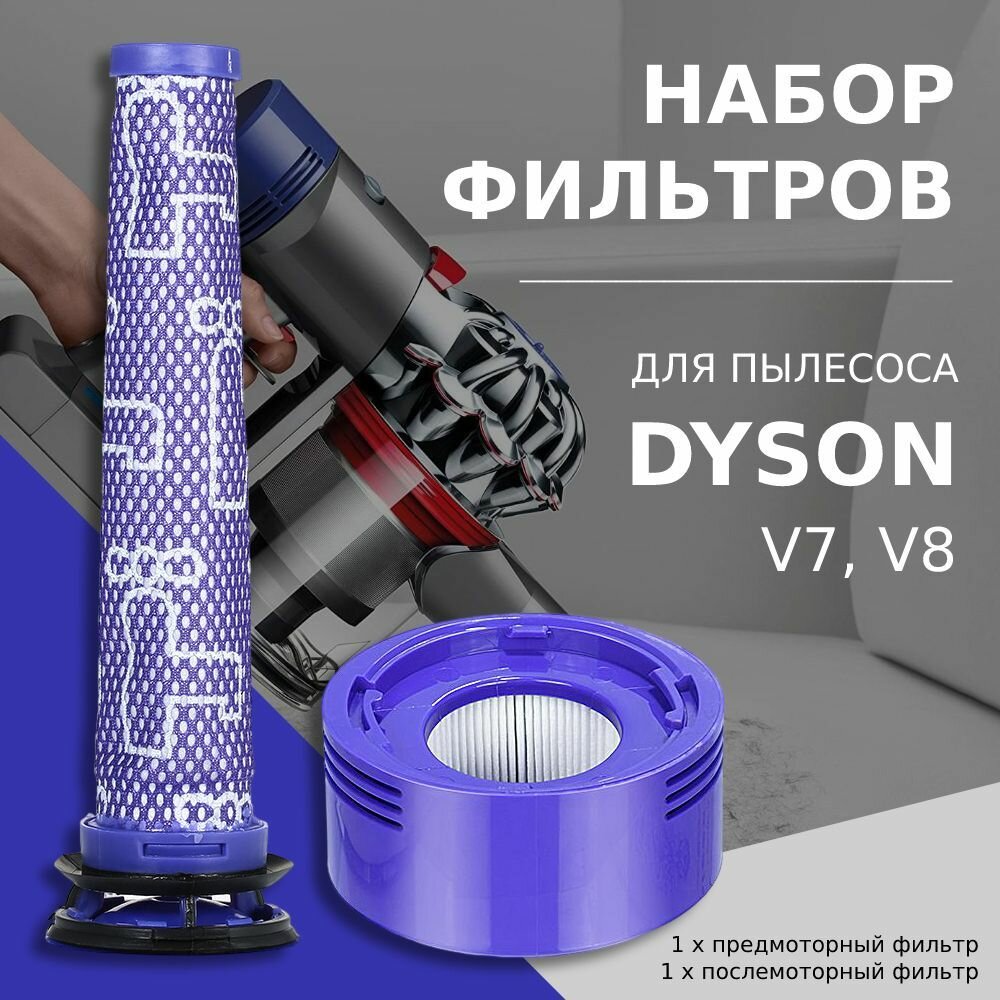 Набор HEPA фильтров 2 шт. для пылесоса Dyson V7 V8