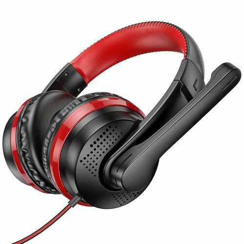 Наушники проводные/ накладные/игровые красные наушники w102 gaming headphones проводные hoco черно красные