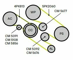 Ролик приводного ремня для автомобилей BMW 5 (E39) (95-)/X5 (E53) (99) 2.5d/3.0d (ролик натяжителя с "кочергой" резьбовой) генератора (CM 5092) TRIALLI - фото №4