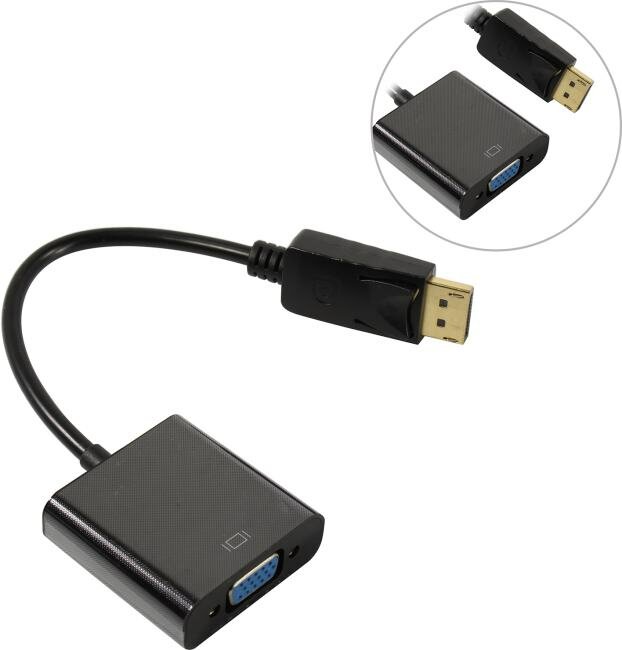 Кабель-переходник DisplayPort-VGA Exegate EX294681RUS (20M/15F, 0,2м) - фото №4