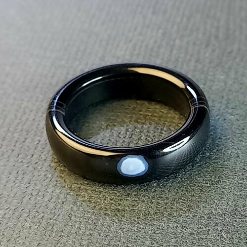 фото Кольцо, размер 17, черный, белый нет бренда