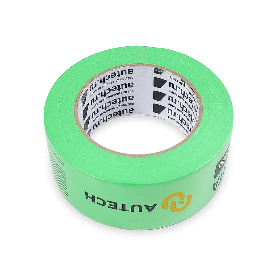 фото AuTech | Маскирующая термостойкая лента 25мм x 50м 120 градусов (зелёный)