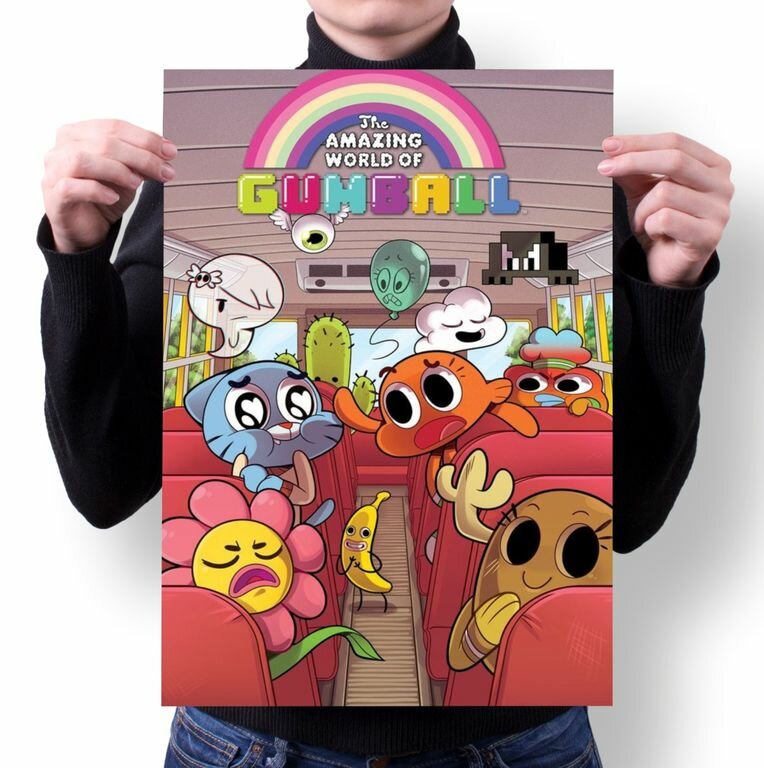 Плакат Удивительный мир Гамбола The Amazing World of Gumball №3 А4