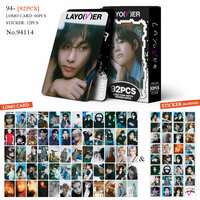 Набор карточек, стикеров BTS "V Layover Kim Tae Hyung / Тэхен" 92 шт.
