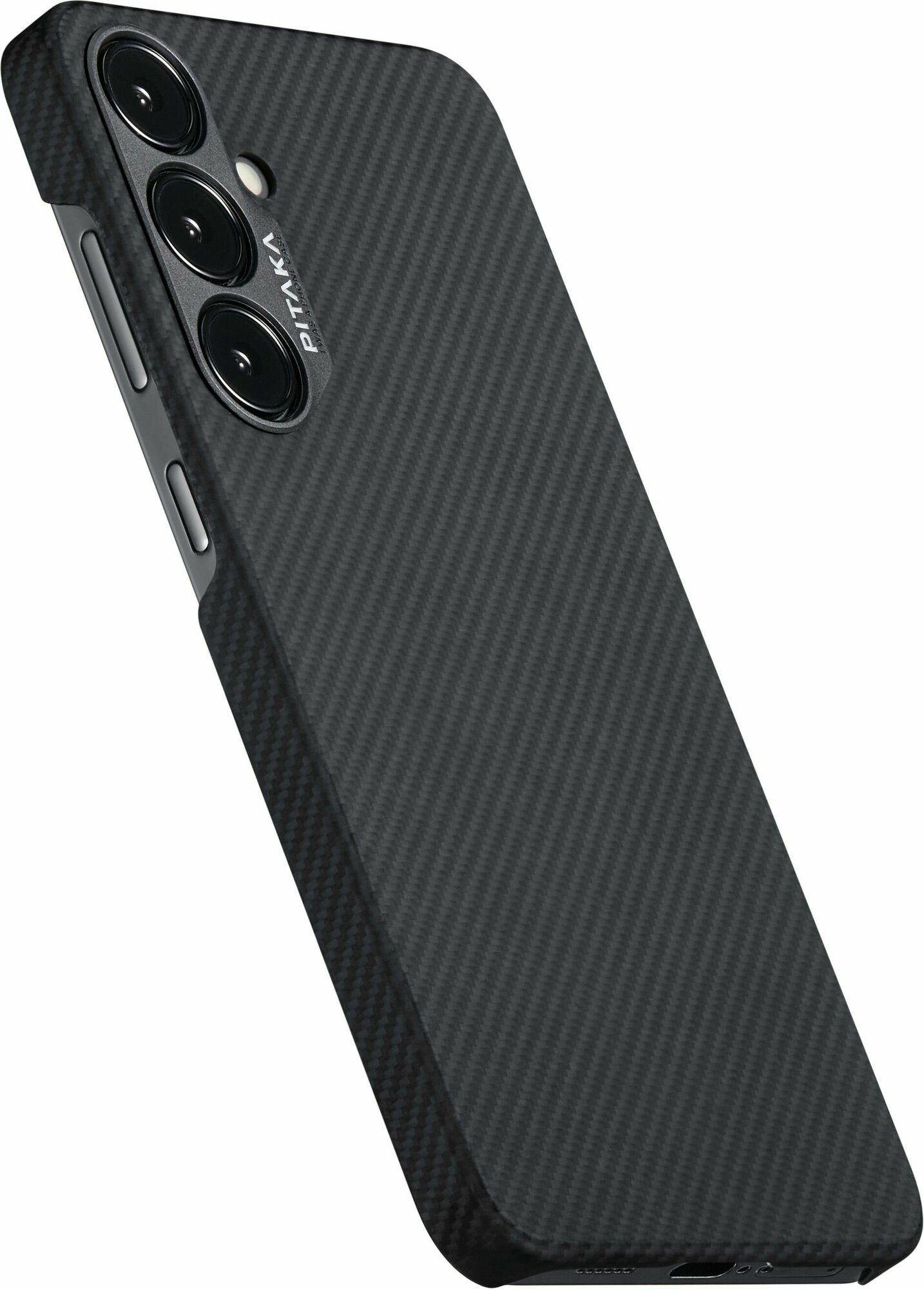 Чехол Pitaka MagEZ Case 4 для Samsung S24 Plus, черный/серый (Black/Grey Twill) — фото 1