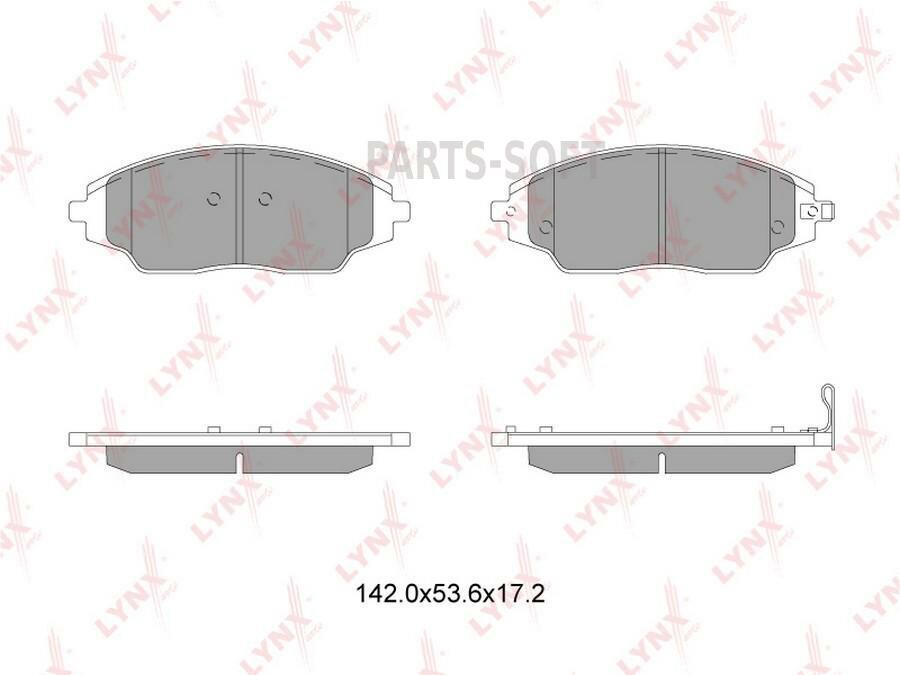 Колодки Тормозные Передние К-Кт LYNXauto арт. 'BD-1818