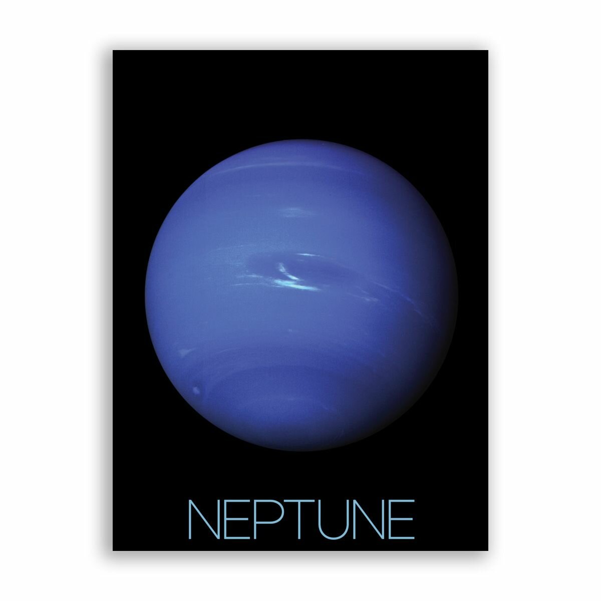 Постер плакат на бумаге / NASA (Коллекция Постеров) - Neptune / Нептун / Размер 80 x 106 см