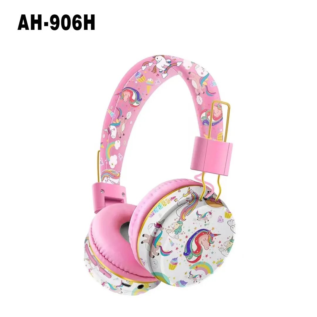 Беспроводные наушники "Headset AH - 906 H Pink Unicorn"