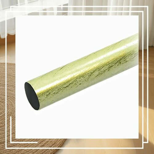 Штанга целая металлическая гладкая для круглого карниза вилма галерея D16 300см Белое золото