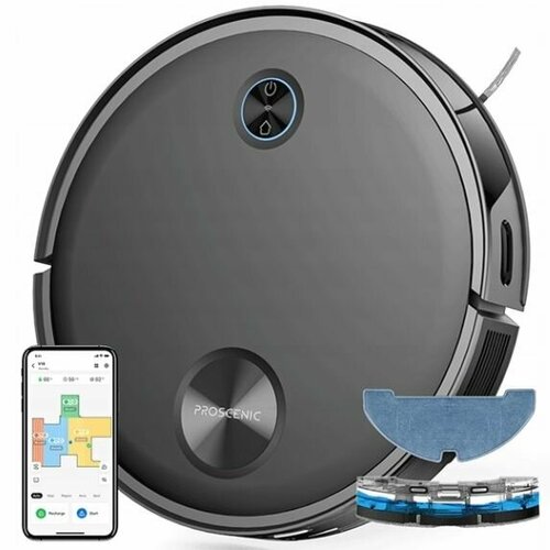 Робот-пылесос Proscenic V10 черный сухая и влажная уборка 6050000₽