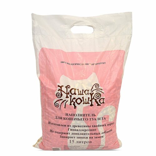Наполнитель впитывающий Наша кошка 15 л