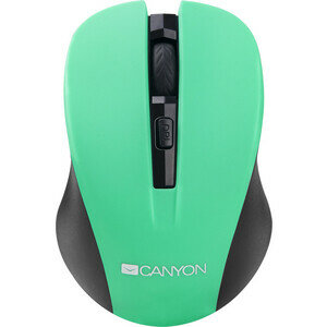 Мышь Canyon CNE-CMSW1G мышь, цвет - зеленый, беспроводная 2.4 Гц, DPI 800/1000/1200 DPI, 3 кнопки и колесо прокрутки, прор (CNE-CMSW1G)