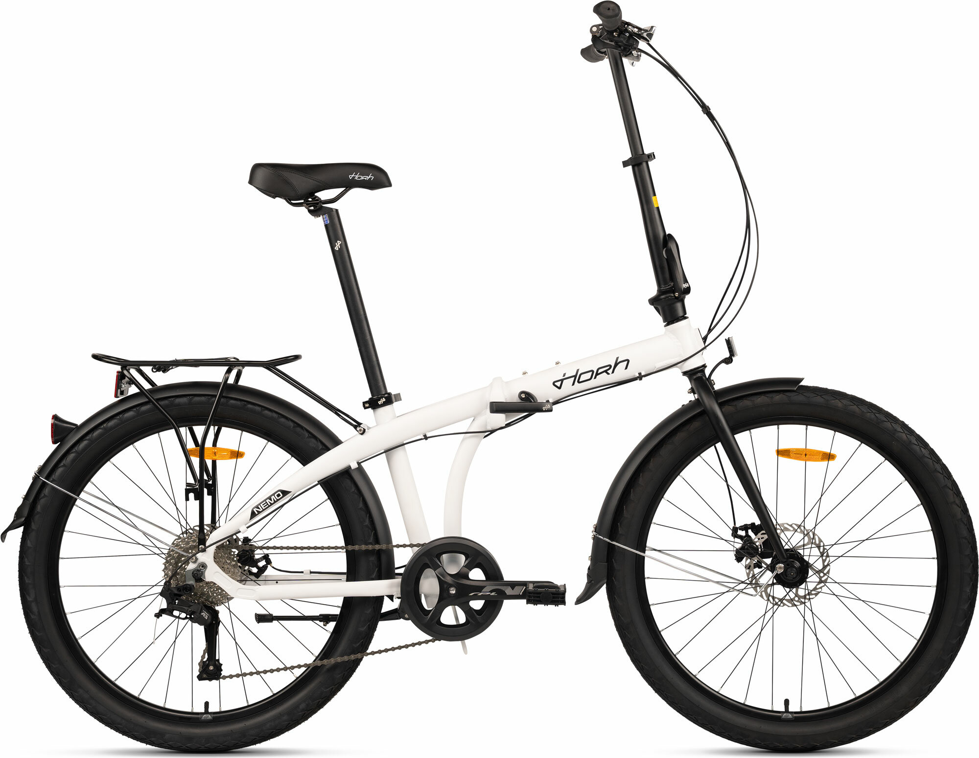 Велосипед HORH NEMO 8SP MD 26" ригид, складная рама, цвет White-Black, размер рамы 13,5", для роста 155-190 см