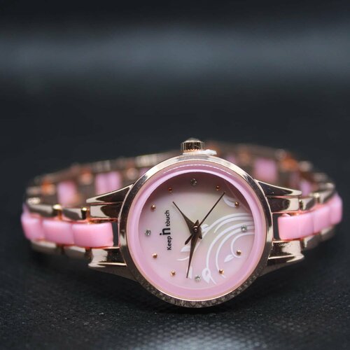 Наручные часы, розовый, белый